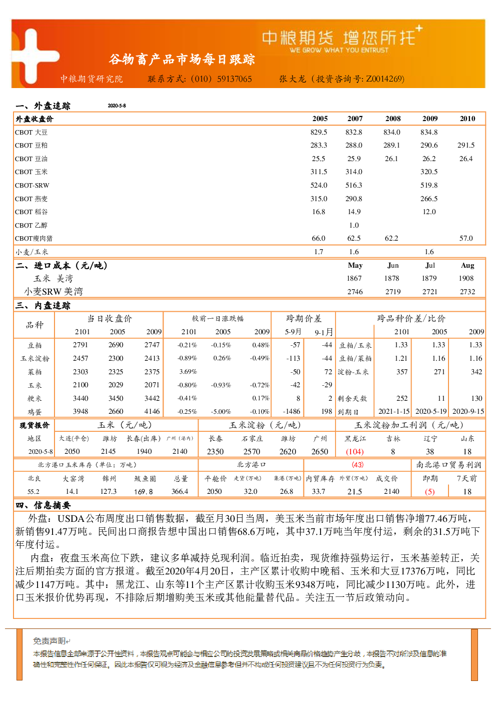 （2024年10月24日）今日美燕麦期货最新价格行情