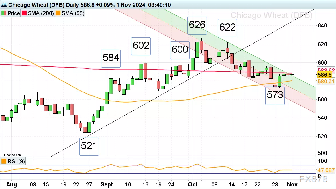 （2024年11月28日）今日美小麦期货最新价格行情查询